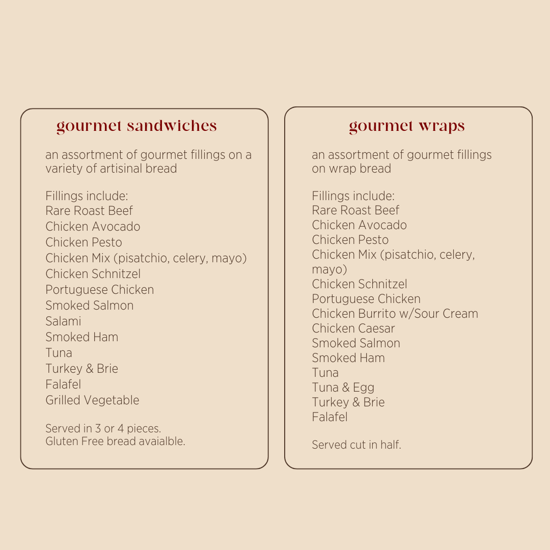 Gourmet Sandwiches & Wraps Box