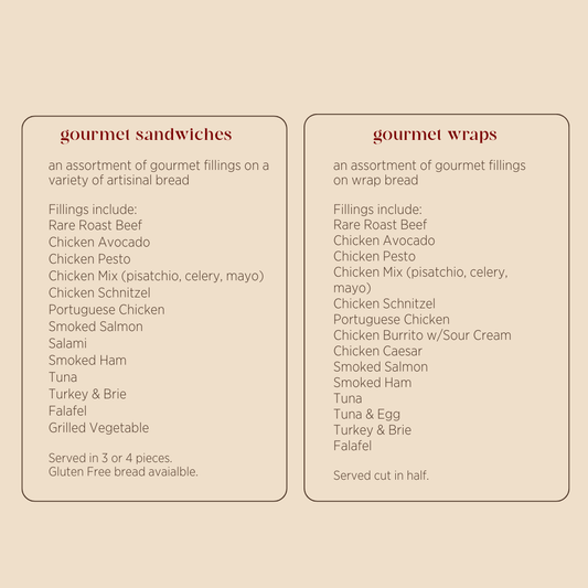 Gourmet Sandwiches & Wraps Box